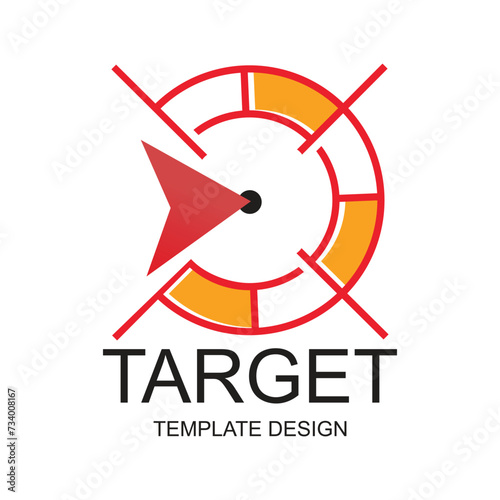 Target logo design simple concept Premium Vector