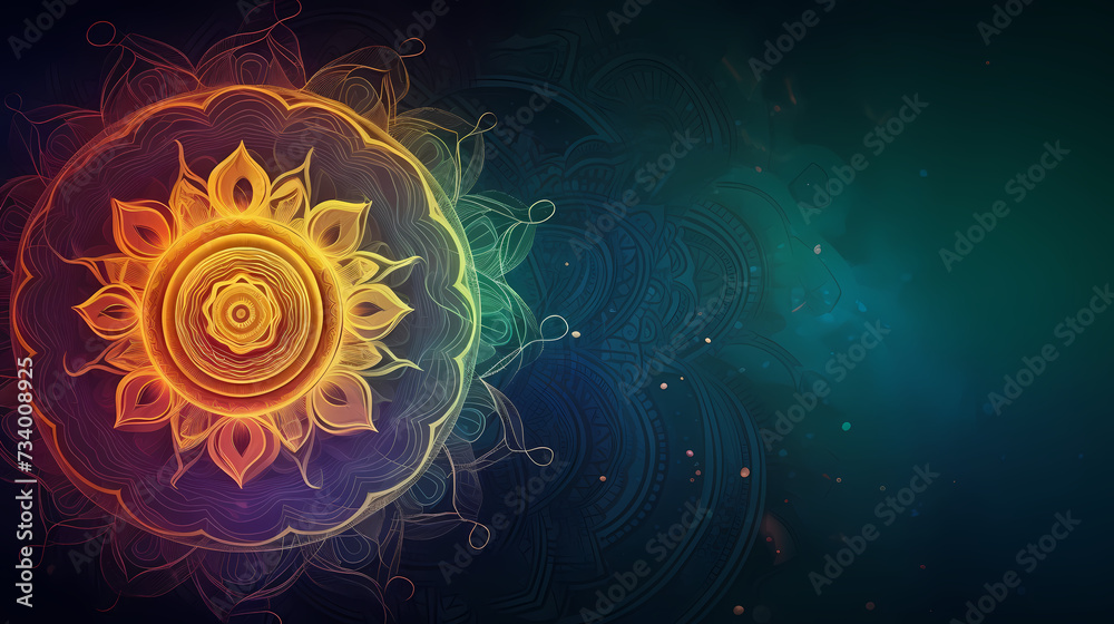 Obraz premium Intricate mandala with numerous vibrant patterns