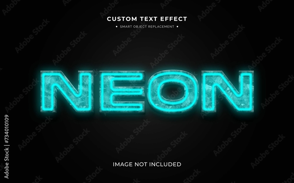 Blue Tube Neon Text Effect