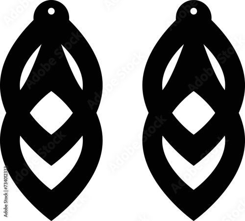 earrings svg template vector 