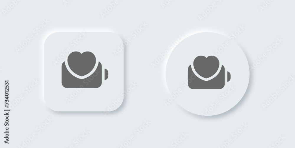 Battery health solid icon in neomorphic design style. Energy signs vector illustration. Battery health solid icon in neomorphic design style. Energy signs vector illustration.