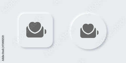 Battery health solid icon in neomorphic design style. Energy signs vector illustration.