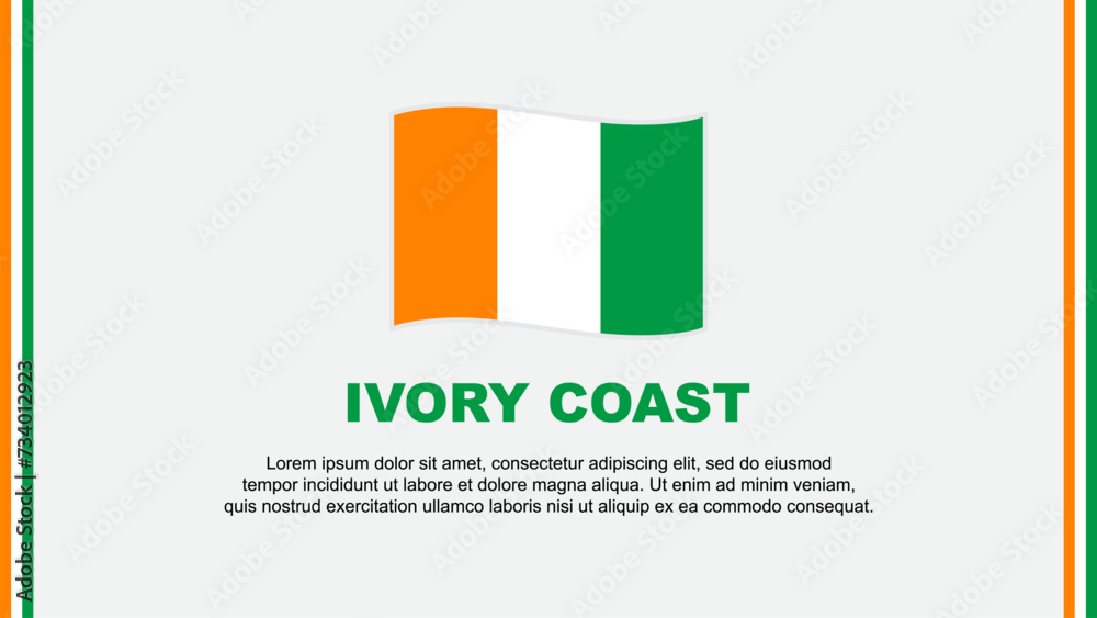 Ivory Coast Flag Abstract Background Design Template. Ivory Coast Independence Day Banner Social Media Vector Illustration. Ivory Coast Cartoon Ivory Coast Flag Abstract Background Design Template. Ivory Coast Independence Day Banner Social Media Vector Illustration. Ivory Coast Cartoon