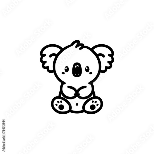 Koala Hand draw Cute Animal Icon