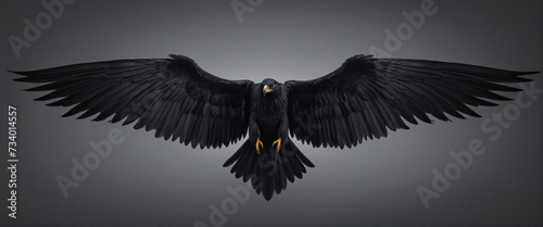 Dark feathers alone on clear backdrop - Innovative technology photo