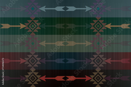 geometric shapes fabric design vector Mix and match Thai patterns. Seamless, carpeted floors, tapei, shawls, towels, textiles, yoga mats, neck scarves or patterned handkerchiefs
