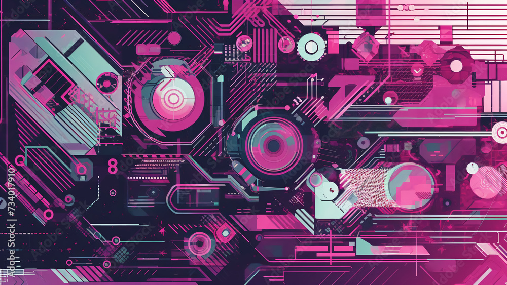 illustrated graphic design background in purple colors illustrated graphic design background in purple colors
