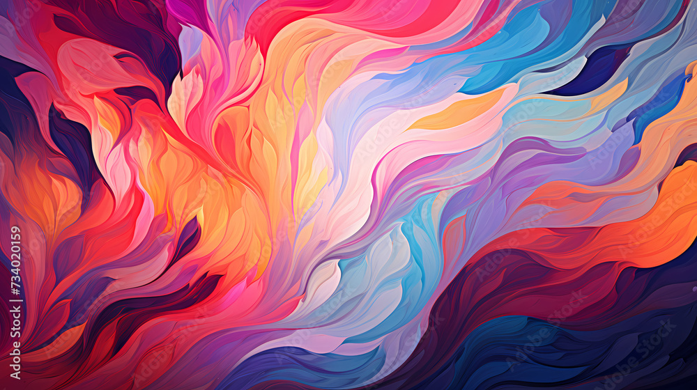 Obraz premium Rainbow gradient abstract colorful watercolor background