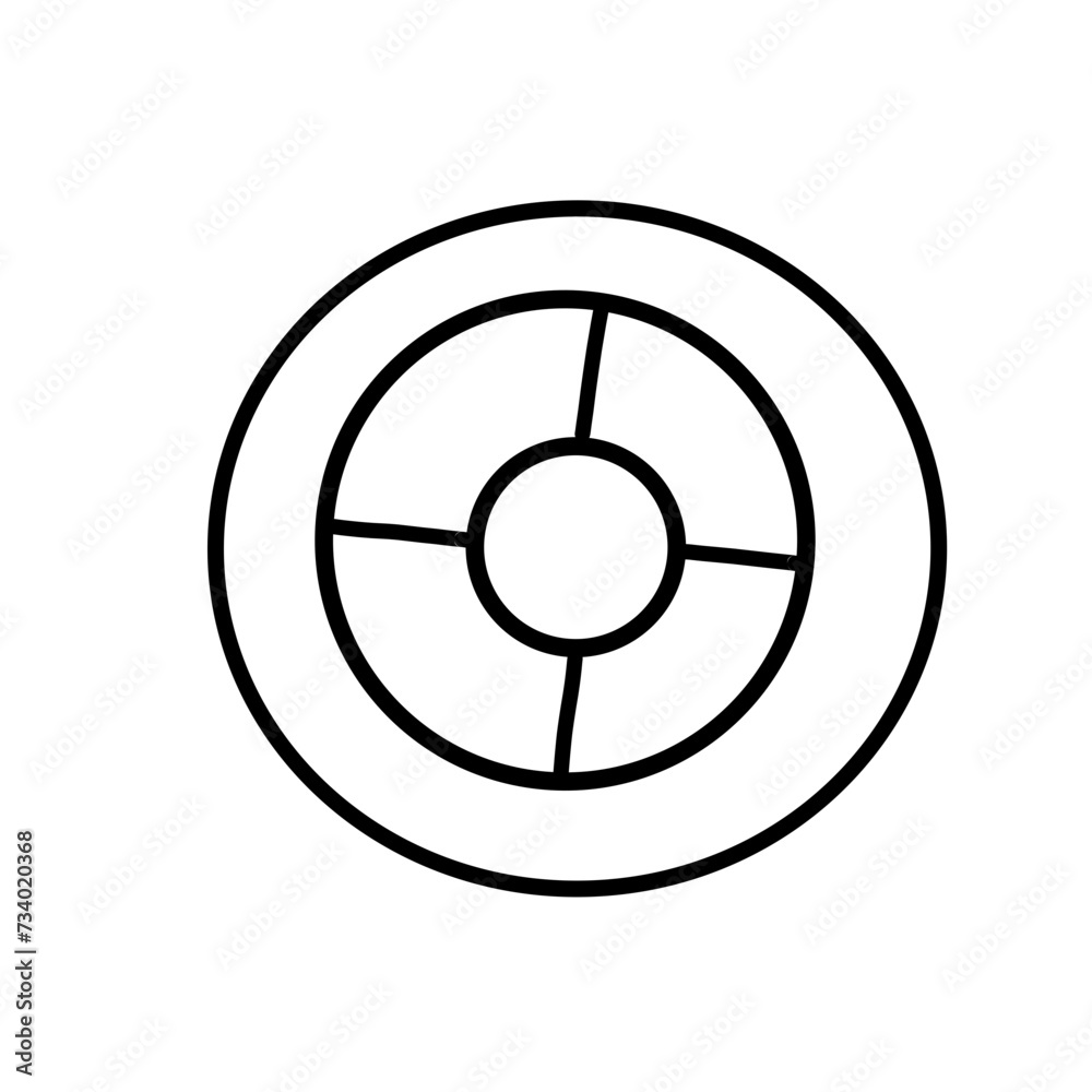 Hand drawn circle line sketch Hand drawn circle line sketch