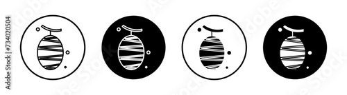 Cocoon flat line icon set. Cocoon Thin line illustration vector