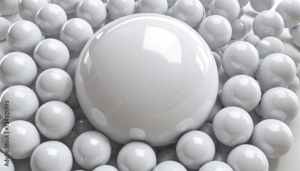 Gleaming 3D ivory orbs backdrop Gleaming 3D ivory orbs backdrop