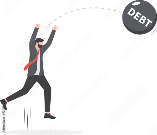 Pay of debts, loan or mortgage, solution to solve problem, obligation free, motivation to financial success concept, 

