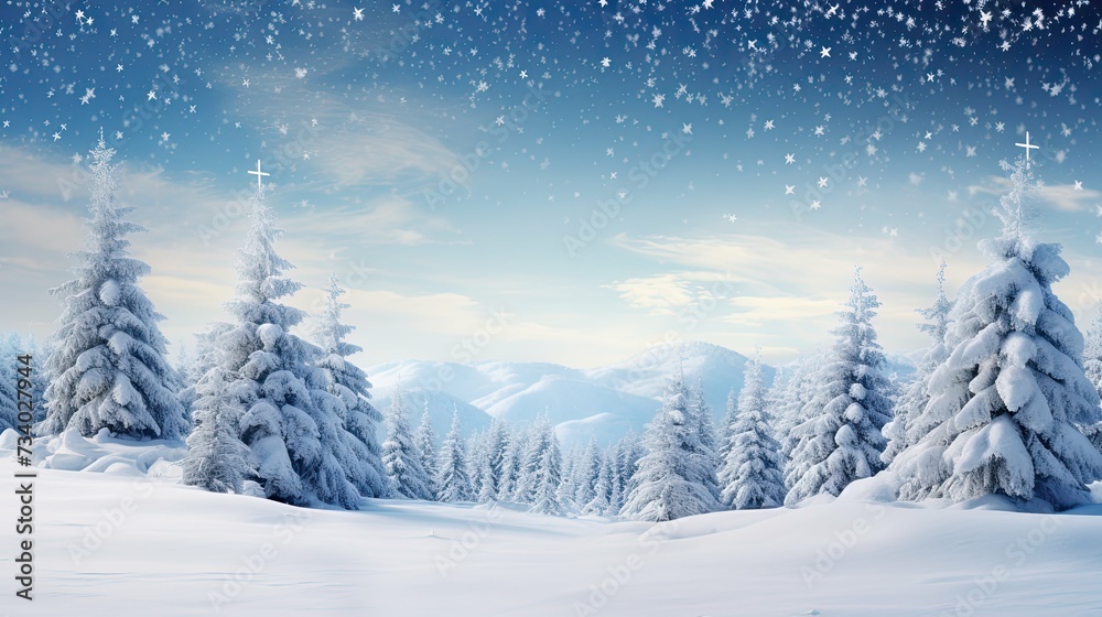 Naklejka premium festive holiday background snow