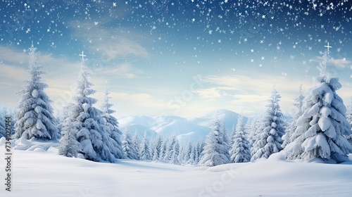 festive holiday background snow © PikePicture