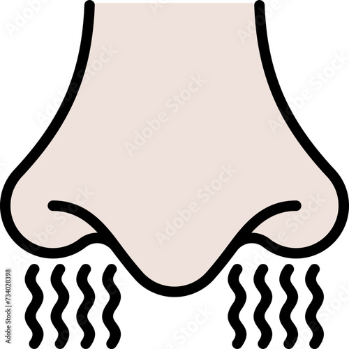 Fabric properties coloured and colorful icon - stink