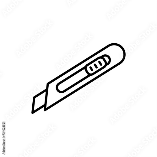 Cutter knife, Cutter icon for website design, app and ui. vector illustration on white background