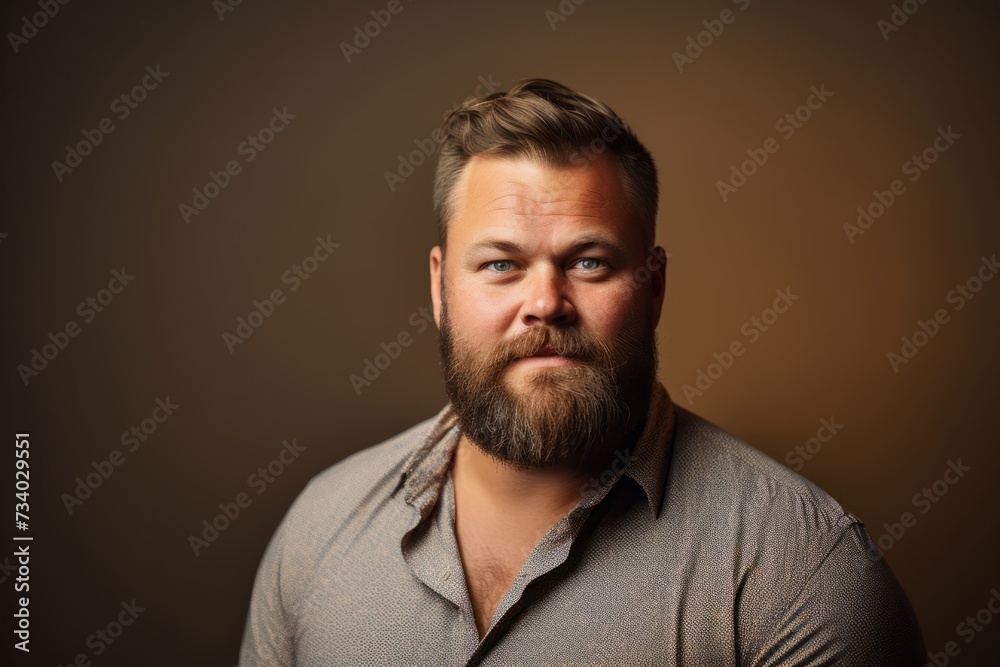 Portrait of a handsome man with a beard and mustache. Studio shot. Portrait of a handsome man with a beard and mustache. Studio shot.