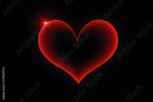 heart-shaped symbol representing love  clip art style  floating centrally on a