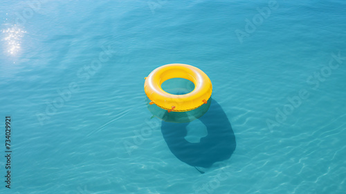 Yellow inflatable ring