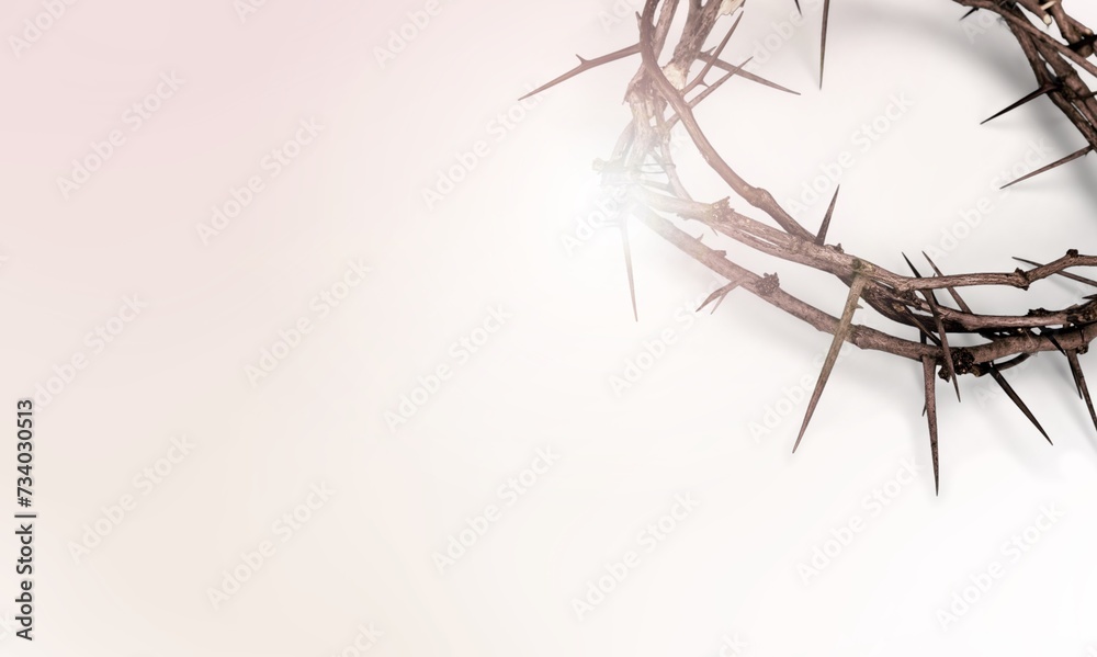 Fototapeta premium Crown of thorns resurrection of holly Jesus Christ