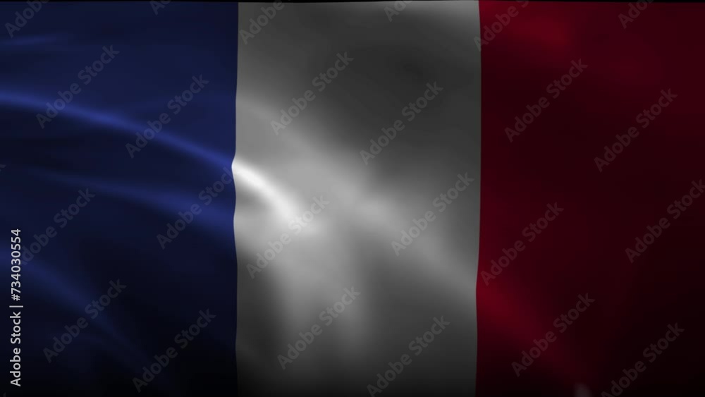 France national flag animation with realistic wavy effect. Video animation with 4k quality suitable for background, greetings, or celebration France national flag animation with realistic wavy effect. Video animation with 4k quality suitable for background, greetings, or celebration