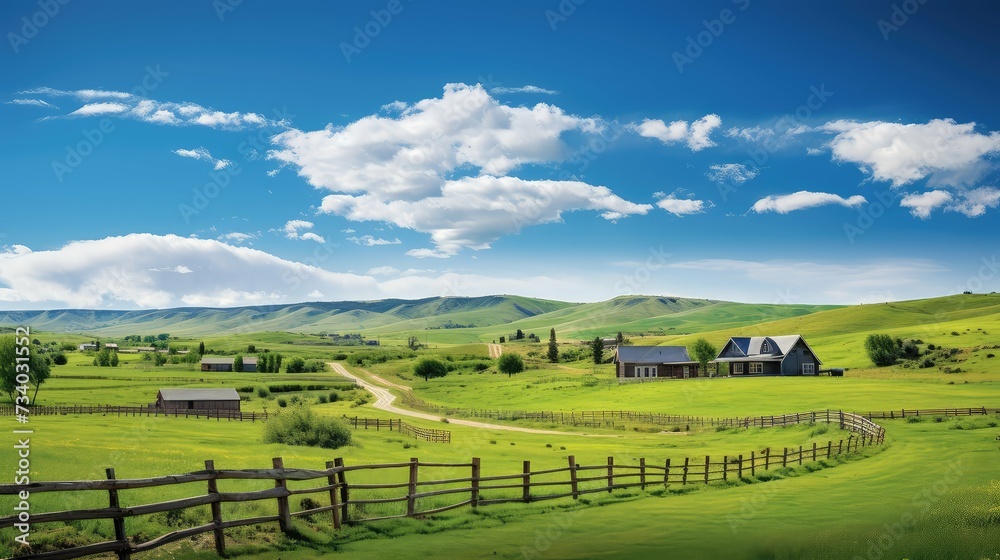 Obraz premium landscape farm panoramic