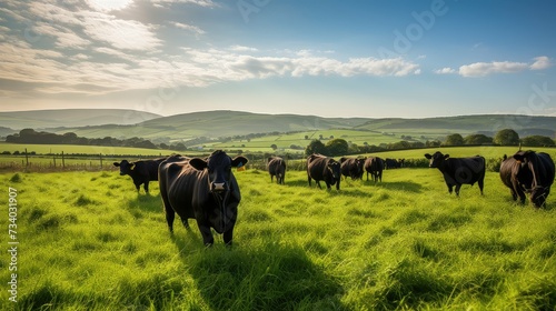 ranch angus cow farm photo