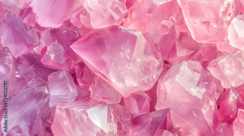 Vivid rose quartz gemstone texture background photo