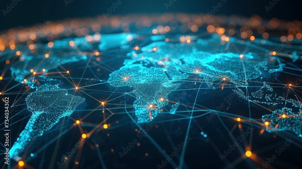 Data transfer and cyber technology, Communication technology Concept. European Global network and connectivity, European Map, Abstract Background. Data transfer and cyber technology, Communication technology Concept. European Global network and connectivity, European Map, Abstract Background.