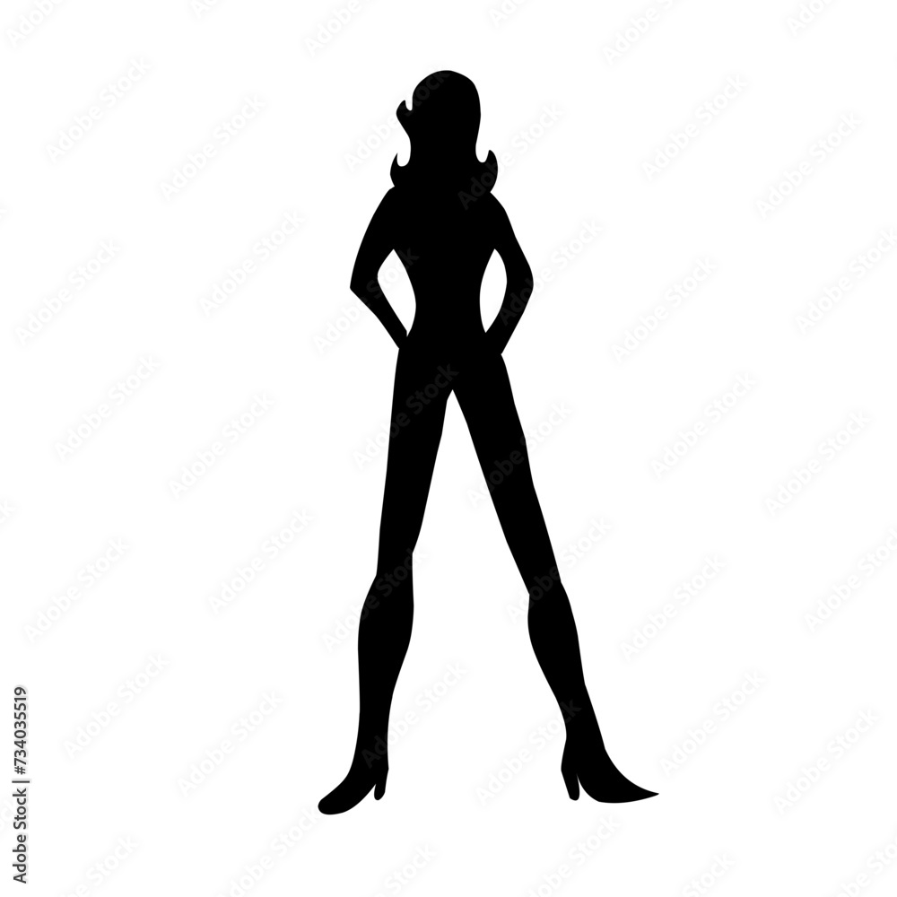 Black silhouette of a woman Black silhouette of a woman