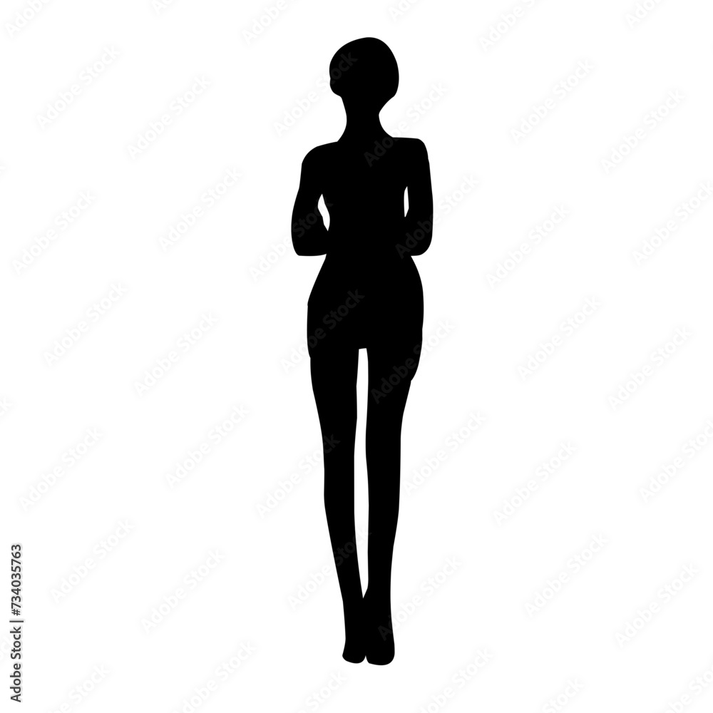 Black silhouette of a woman