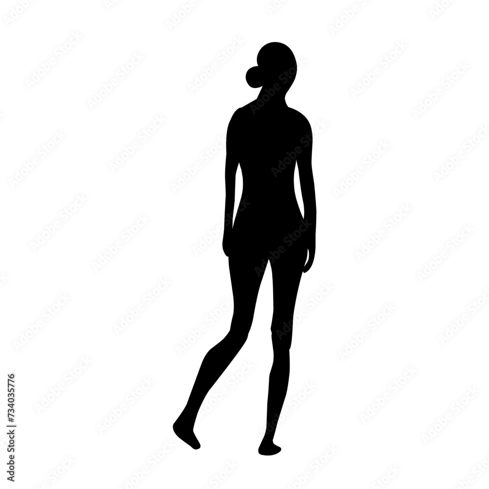 Black silhouette of a woman Black silhouette of a woman