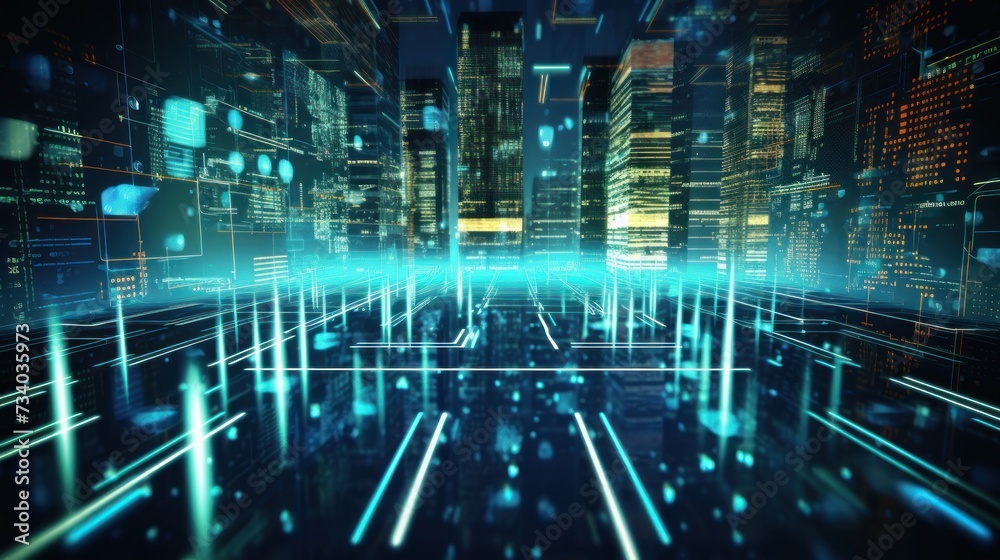 custom made wallpaper toronto digitalInformation and Data in the IT Industry Background