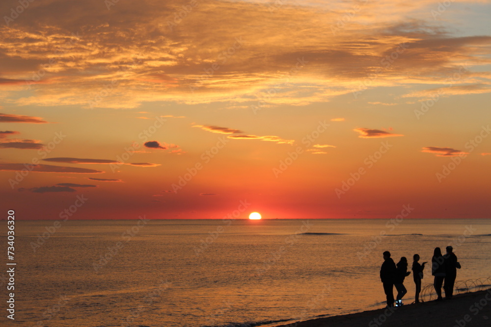 sunset at the beach