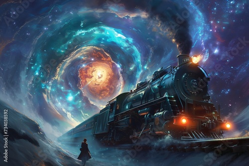 world where trains and warp portals create a tapestry of interstellar exploration and timeless connections