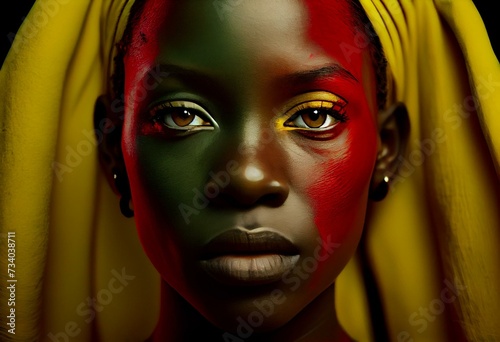 Afrique (Vert Jaune Rouge). Generative AI