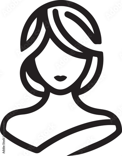 Beautiful Girl Hair Vector illustration