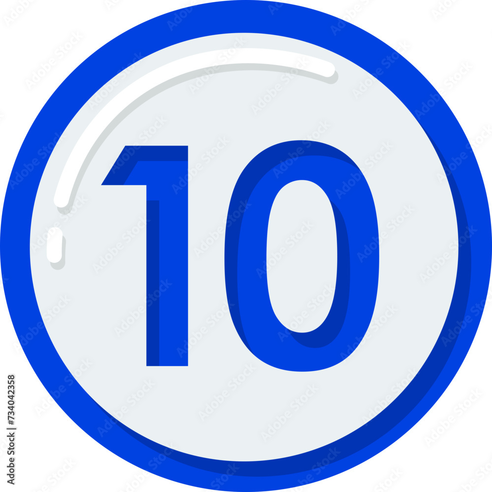 Number 10 Bullet Circle Icon Number 10 Bullet Circle Icon