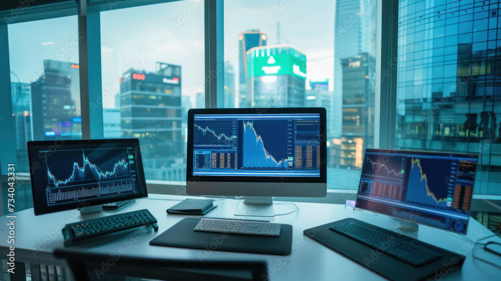 Sophisticated Trading Floor Office Sophisticated Trading Floor Office