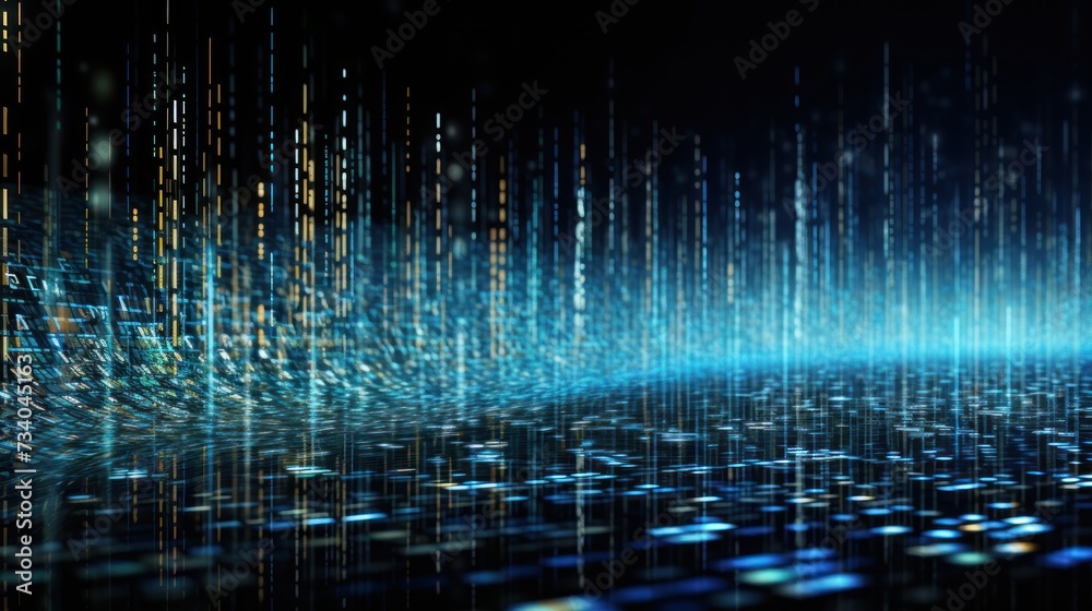 A string of numbers in the digital IT world A string of numbers in the digital IT world