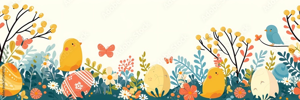 Easter monday seamless pattern illustration generated ai