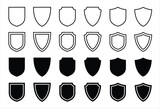 Set of shield icon vector illustration