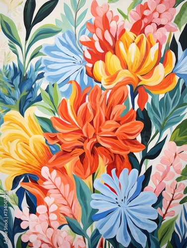 all over pattern of flowers