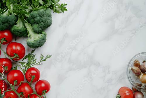 a white background with a variety of vegetables as th