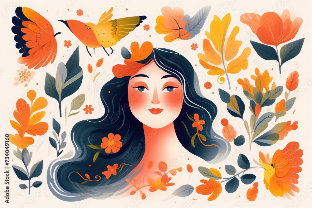Mental health and psychotherapy concept illustration Mental health and psychotherapy concept illustration