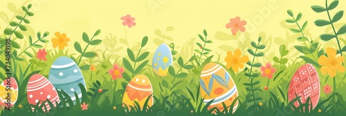 Easter monday seamless pattern illustration generated ai