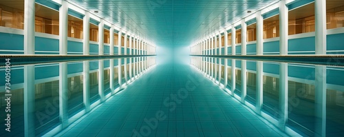 empty swimming pool, symmetry picture