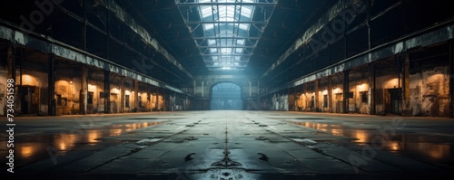 empty warehouse, symmetry picture