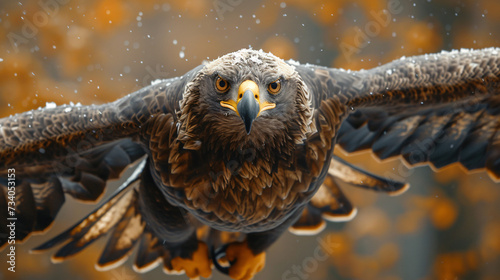 Eagle in sky.