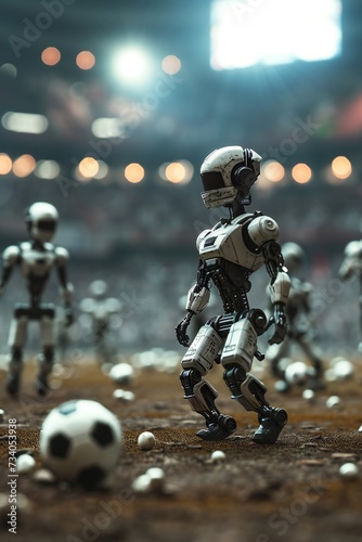 Robots playing soccer on the stadium © kilimanjaro 